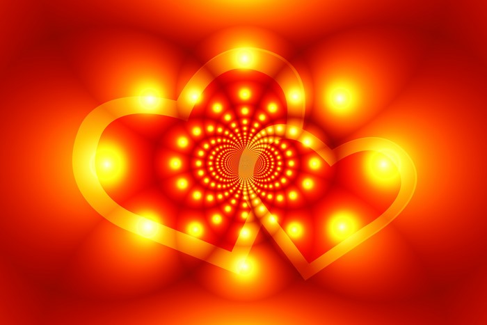 Two Hearts Fractal Art