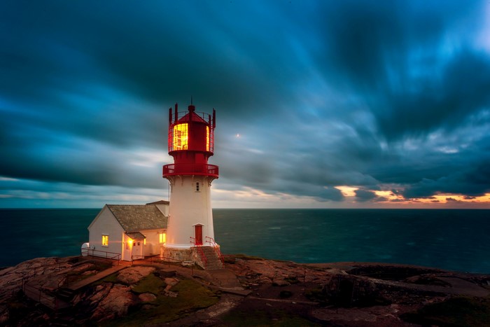 Lindesnes Lighthouse, Norway, Skagerrak Strait