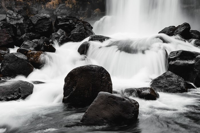 4K Stones and Waterfalls