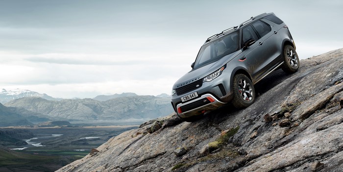 Land Rover Discovery 4x4 on rocky terrain