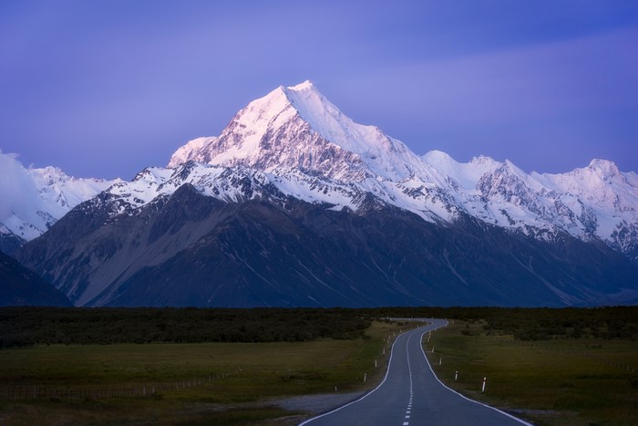 4K Mount Cook Road Mountains New Zealand