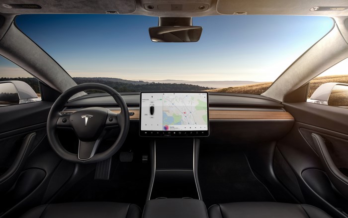 Tesla Model 3 Interior with 4K Display