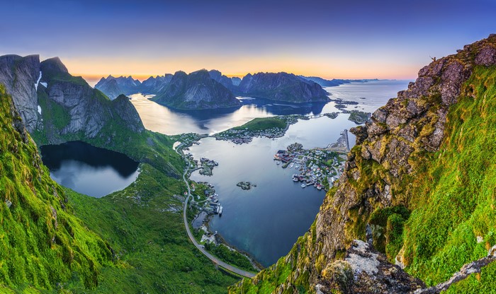 Reinebringen Mountains and Lofoten Islands, Norway