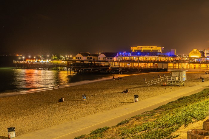 Redondo Beach Pier at Night, California
