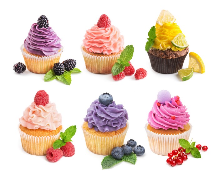 Assortment of Berry and Citrus Cupcakes