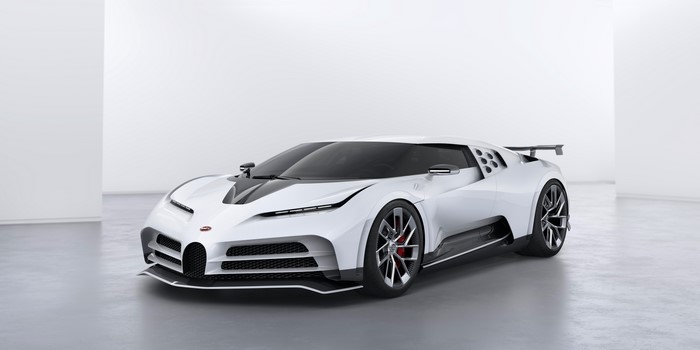 White Bugatti Centodieci 2020 Sportscar