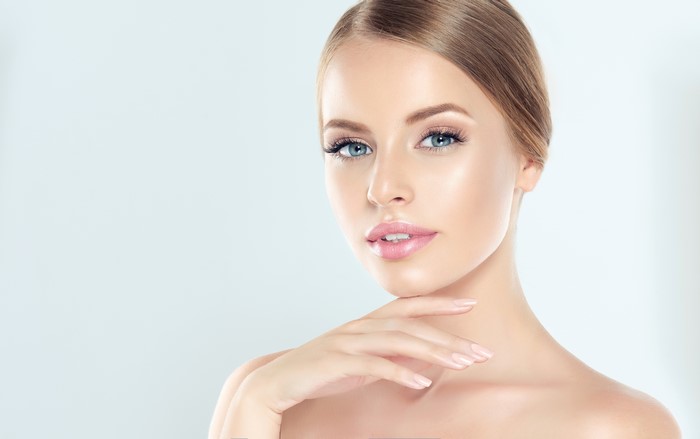 Model with Makeup and Manicure