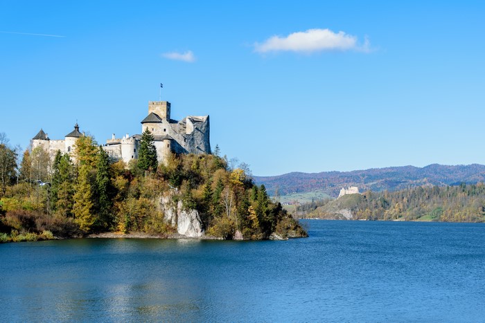 Castle in Niedzica on Lake Czorsztynskie, Poland