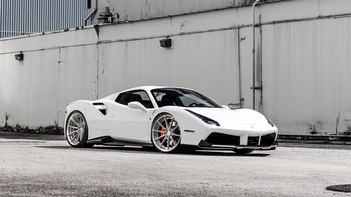 White Ferrari 488 GTB