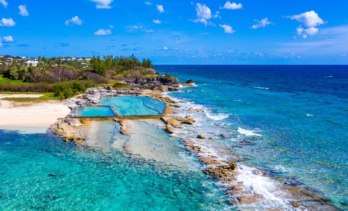 Natural pools on the coast of Bermuda