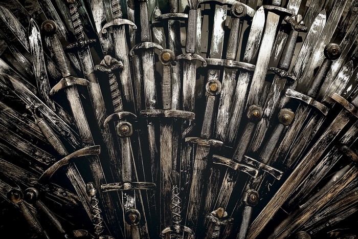 The Iron Throne made of swords from Game of Thrones