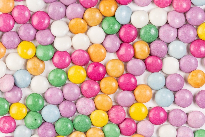 Multicolor dragees texture