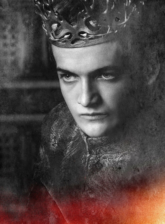 Joffrey Baratheon from Game of Thrones wearing a crown