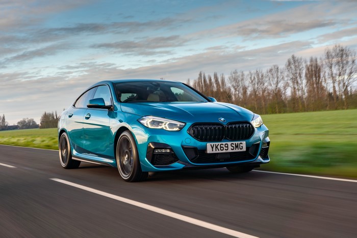 BMW 218i M Sport Gran Coupe on UK road