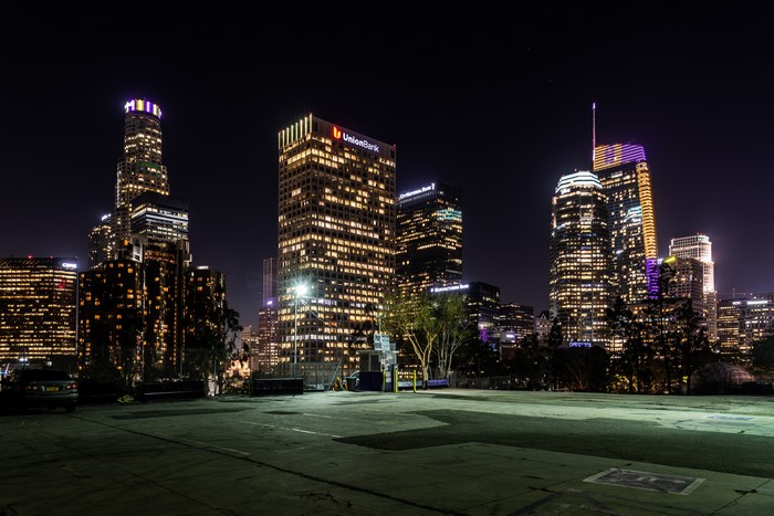 Downtown Los Angeles Skyline at Night