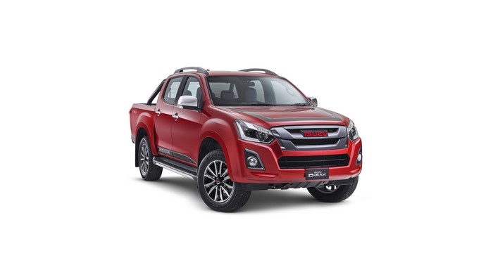 Red Isuzu D-MAX Pickup Truck