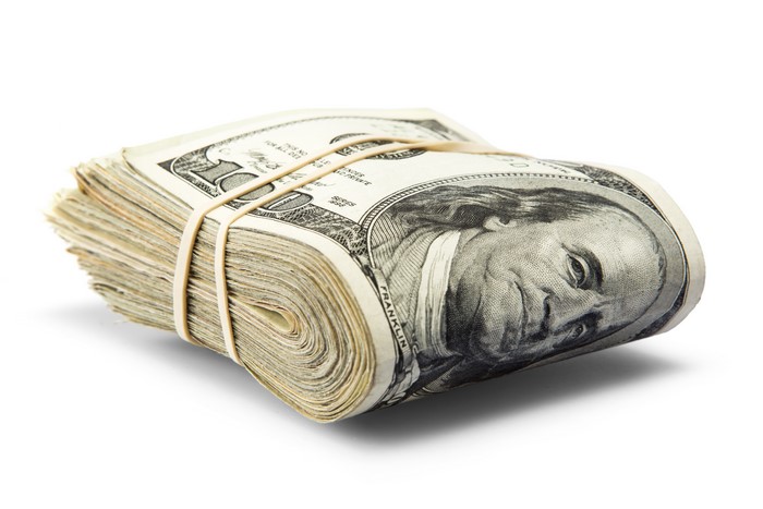 4K Stack of 100 Dollar Banknotes