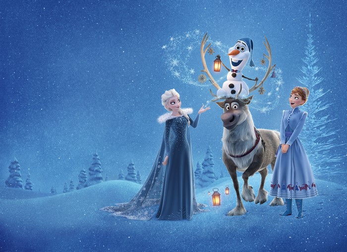 Elsa, Olaf, Anna, and Sven from Frozen