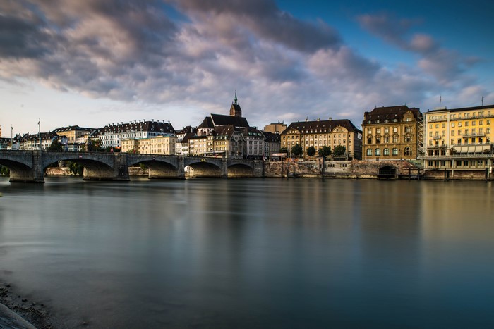 Basel, Switzerland River and Bridge