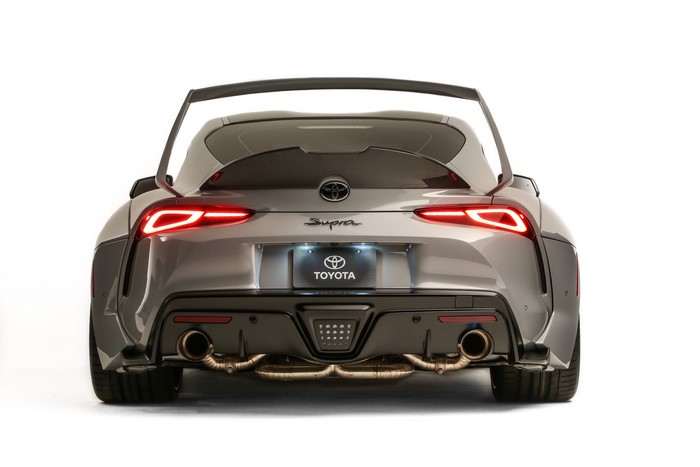 Toyota GR Supra A90 Metallic Grey Back View