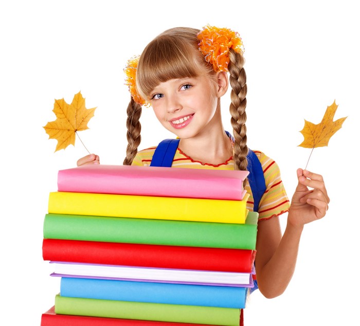 Smiling Girl Holding Autumn Leaves 4K