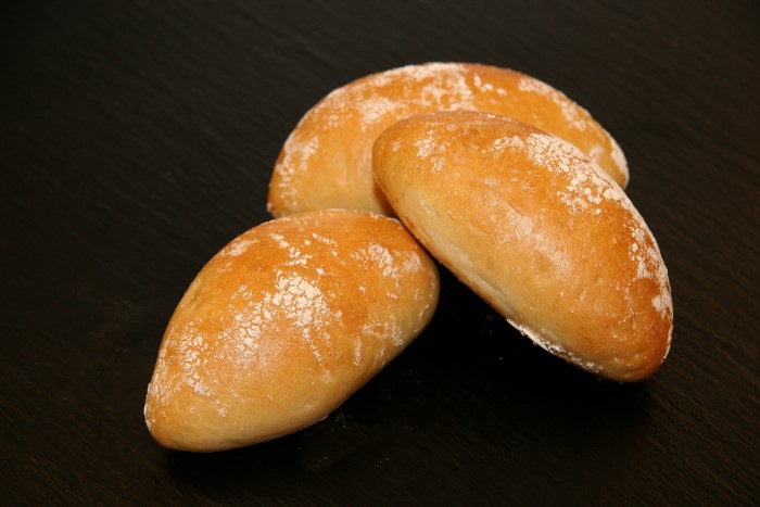 Three Buns on a Black Background