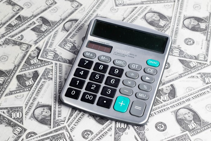 Calculator on US Dollar Bills