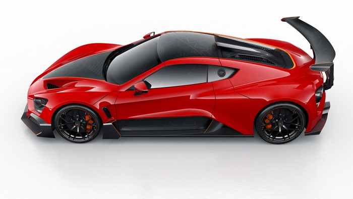 4K Red Zenvo TSR-S Metallic Sports Car