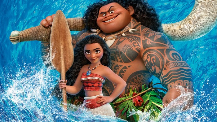 Maui and Moana from Moana 4K