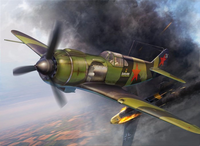 Lavochkin La-5 WW2 Fighter Airplane Painting