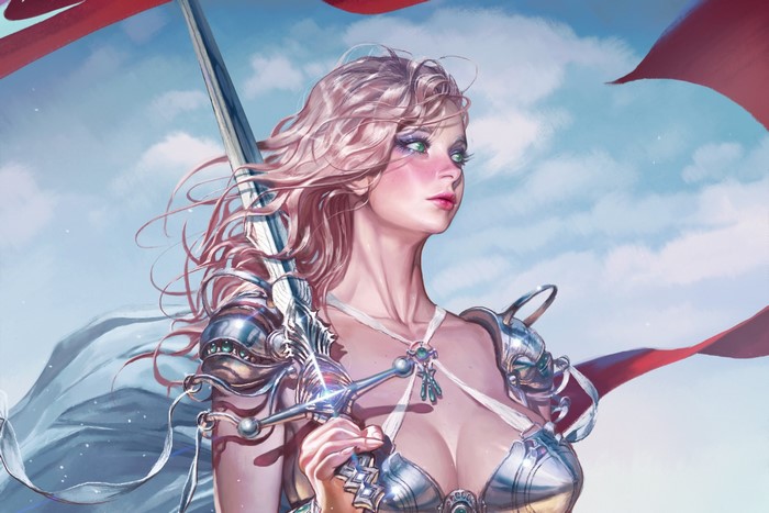 KyuYong Eom's Painting of a Warrior Woman with Sword