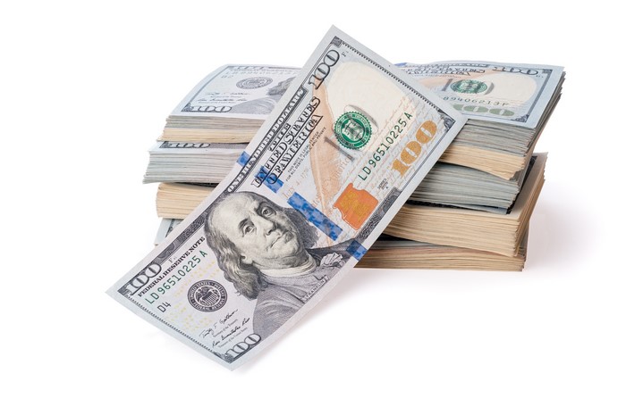 Stack of 100 Dollar Bills