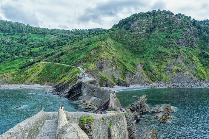 San Juan de Gaztelugatxe bridge and hermitage, Spain