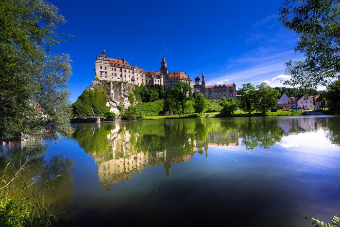 Germany Castle Reflection on River