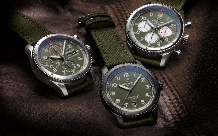 Three Breitling Aviator 8 Curtiss Warhawk Watches