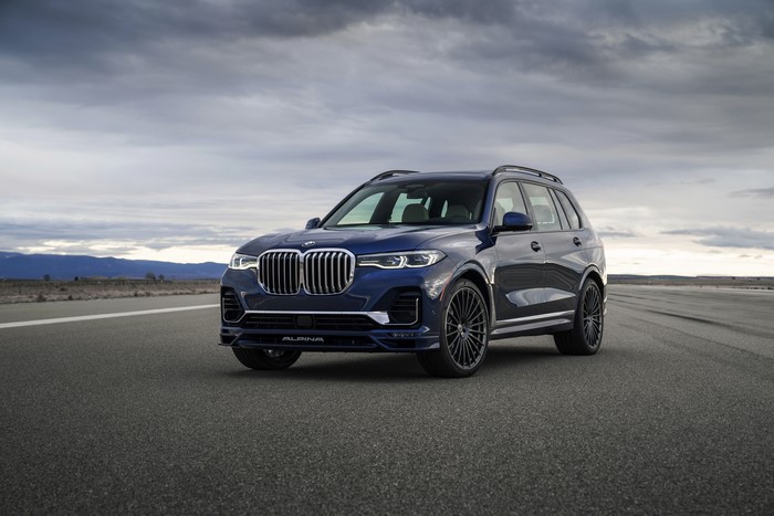 Blue 2020 BMW X7 G07 Alpina Crossover