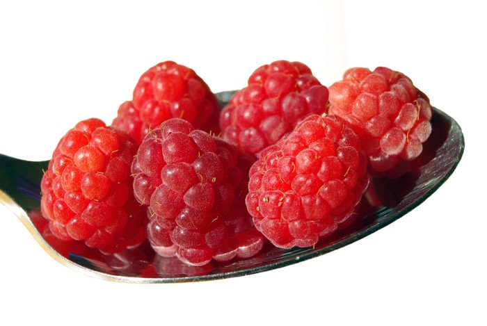 Raspberries on a Spoon
