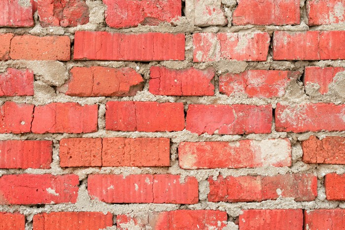 Red brick wall texture