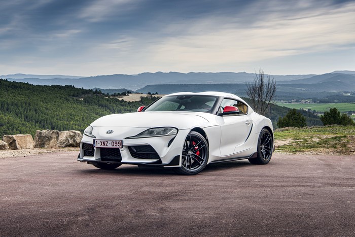 4K White Toyota Supra GR A90 Coupe