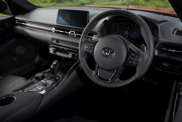 Interior of a Toyota GR Supra A90 UK version