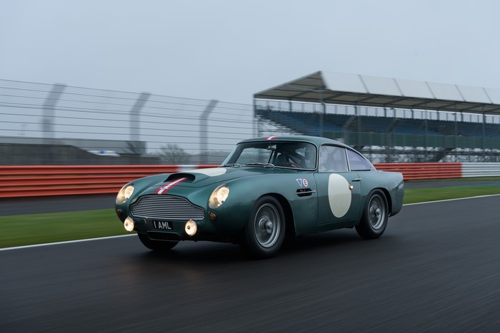 Aston Martin DB4 GT Continuation Sports Car on Track