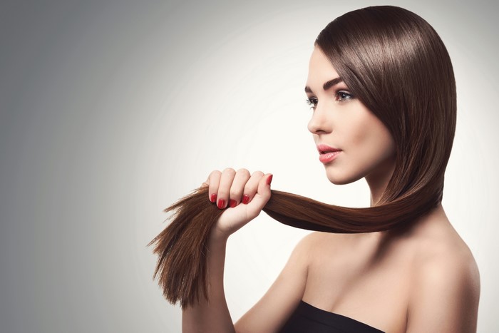 Beautiful Woman with Brown Hair