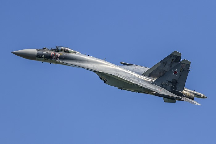 Sukhoi Su-35S fighter jet in flight
