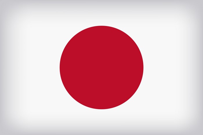 Japan National Flag with Red Circle