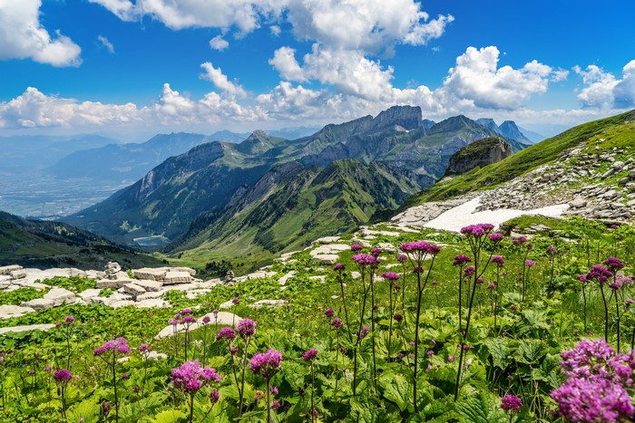 Churfirsten Mountains in St. Gallen, Switzerland