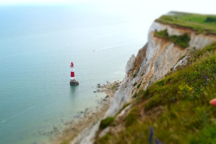 Beachy Head Lighthouse on the Coast of East Sussex, England