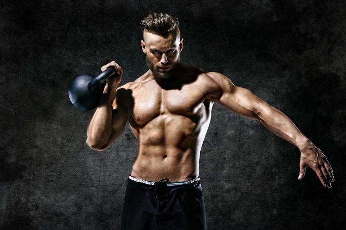 Man with Kettlebell 4K