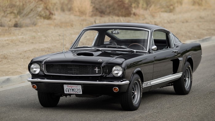 Black 1966 Ford Mustang GT350