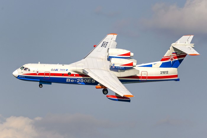 Be-200ES Airplane in Flight