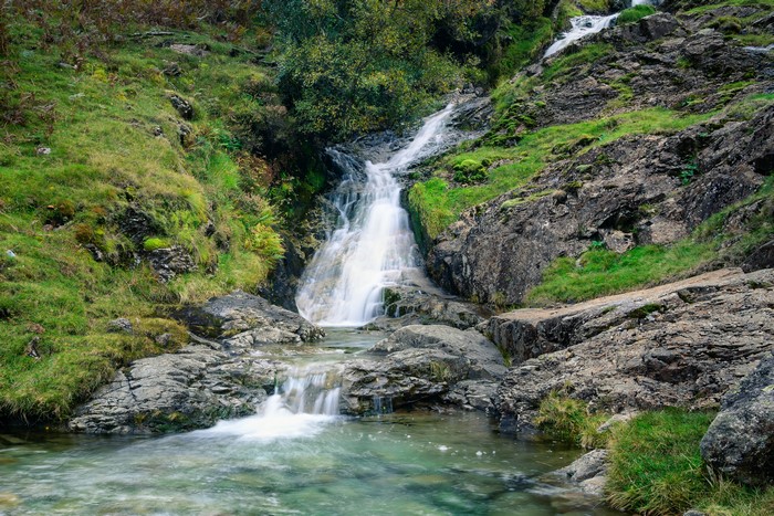 Waterfall in Lake District, Cumbria, England